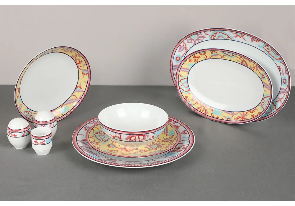 SERVICIU DE MASA PORTELAN,MULTICOLOR,30 PIESE,IVONA