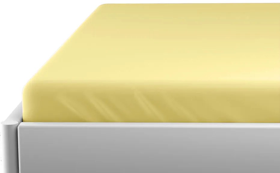 Cearsaf Jersey pentru patut de copii EXCLUSIVE 70x140 cm galben deschis