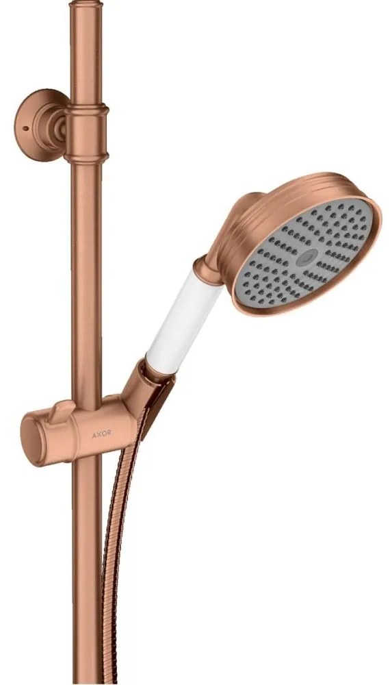 Set dus red gold periat cu bara, para dus si furtun Hansgrohe Axor Montreux Red gold periat