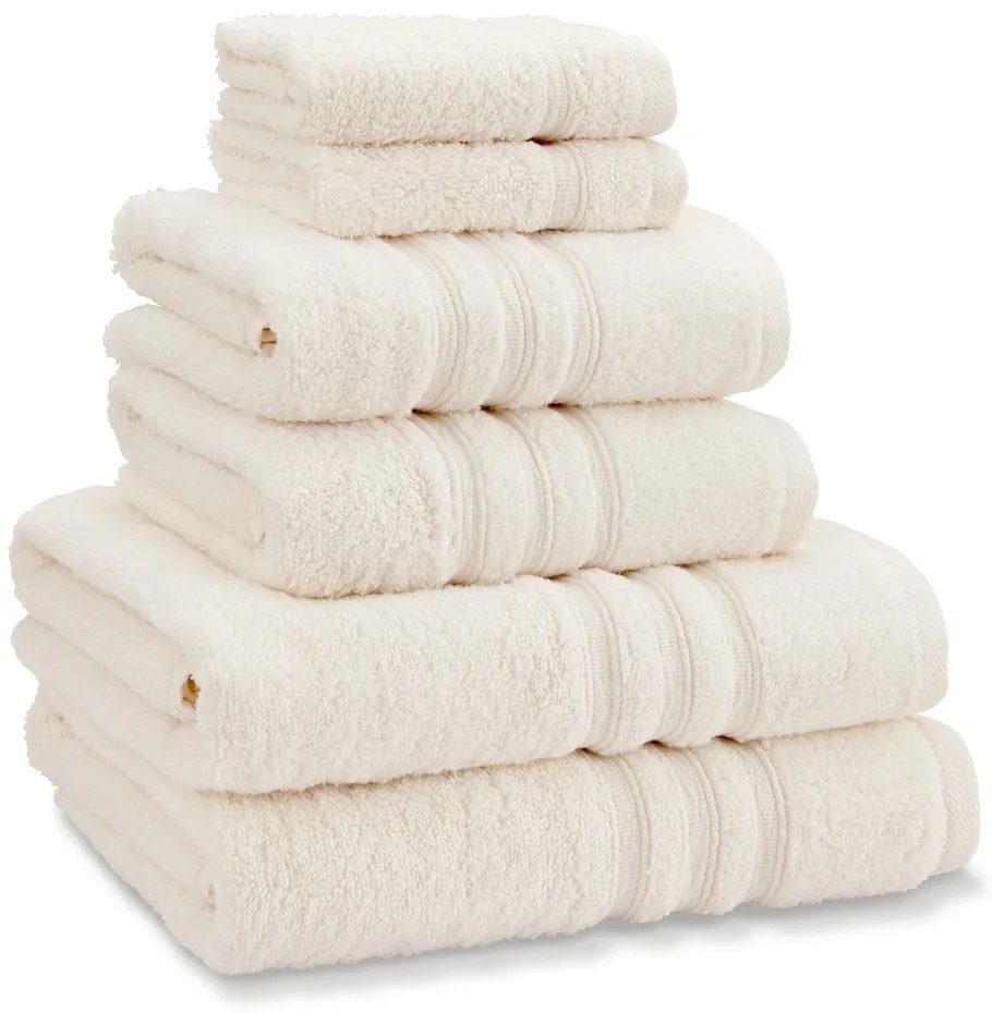 Prosoape de baie crem 6 buc. din bumbac din frotir Zero Twist – Catherine Lansfield