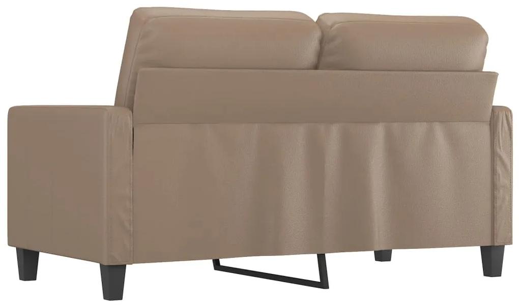 Canapea cu 2 locuri, cappuccino, 120 cm, piele ecologica