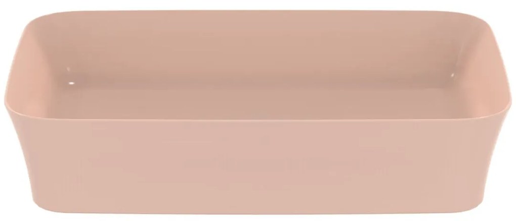Lavoar pe blat roz lucios 55 cm, dreptunghiular, fara preaplin, Ideal Standard Ipalyss Roz lucios
