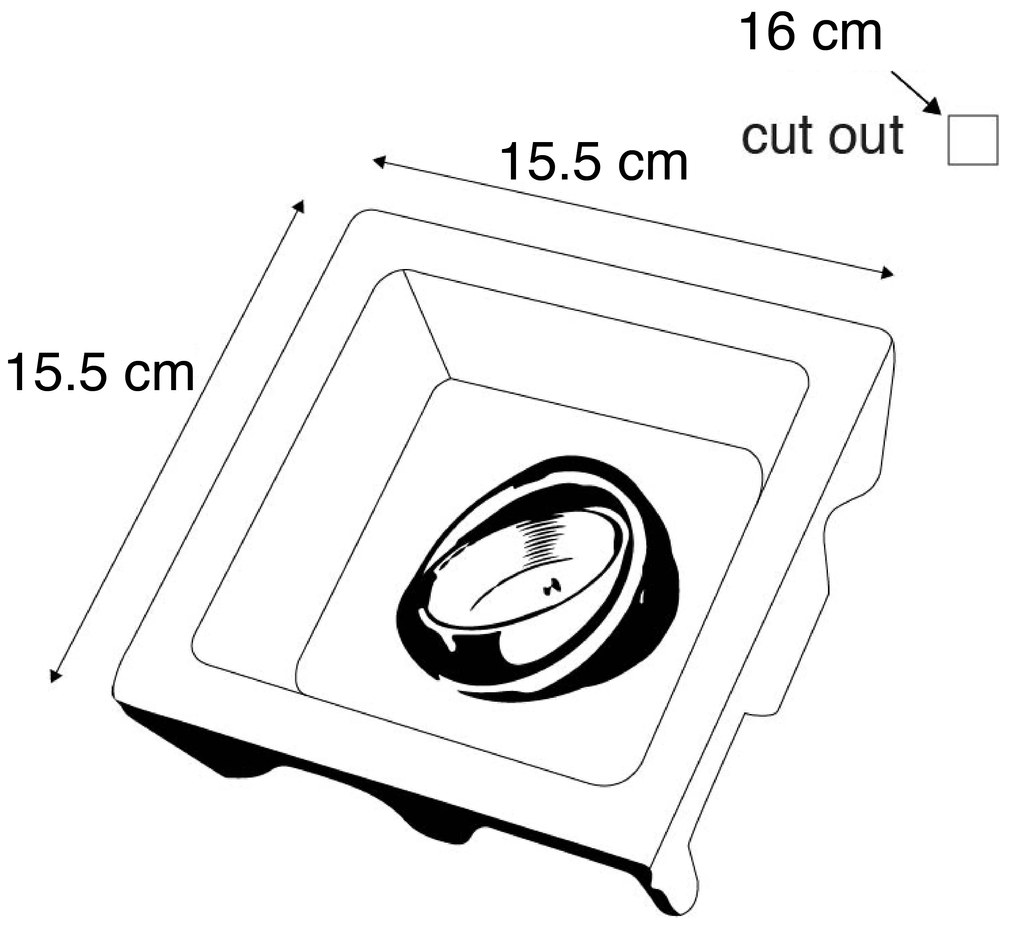 Spot integrat alb 15 cm pătrat înclinabil - Gypsy Stucco