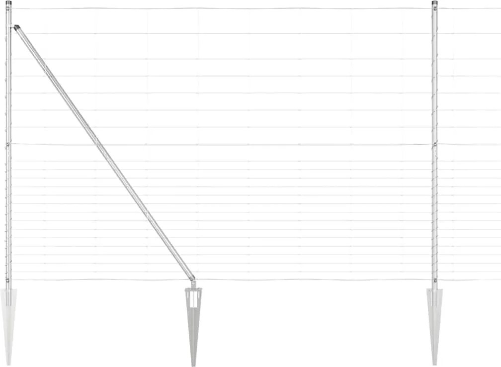 vidaXL Stâlp de gard. Galvanizat 25 x 1,6 m Oțel