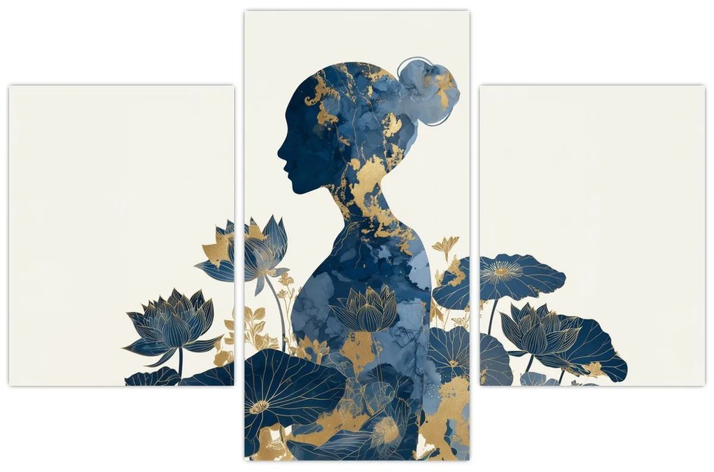 Tablou - Profil de femeie din marmură (90x60 cm)