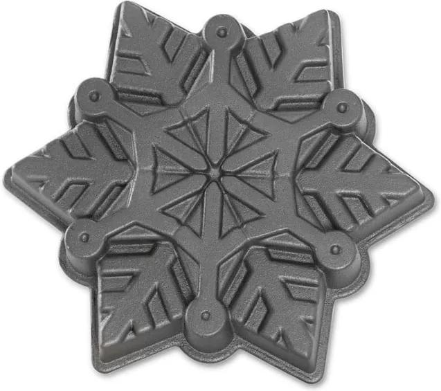 Formă pentru copt Nordic Ware Snowflake, 1,4 l, argintiu