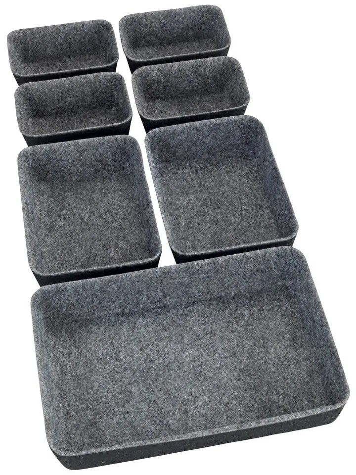 Set de 7 organizatoare Wenko gri