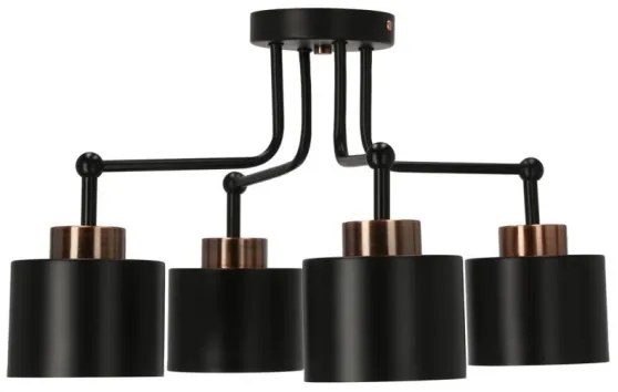 Lustră aplicată OLENA 4xE27/60W/230V neagră