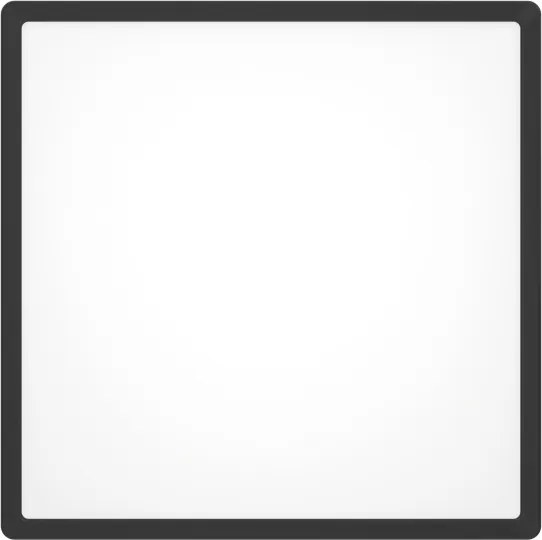 Eglo 901728 - Plafonieră LED RGBW dimabilă, cu sticlă fumurie FUEVA-Z LED/17,8W/230V 39cm IP44 negru