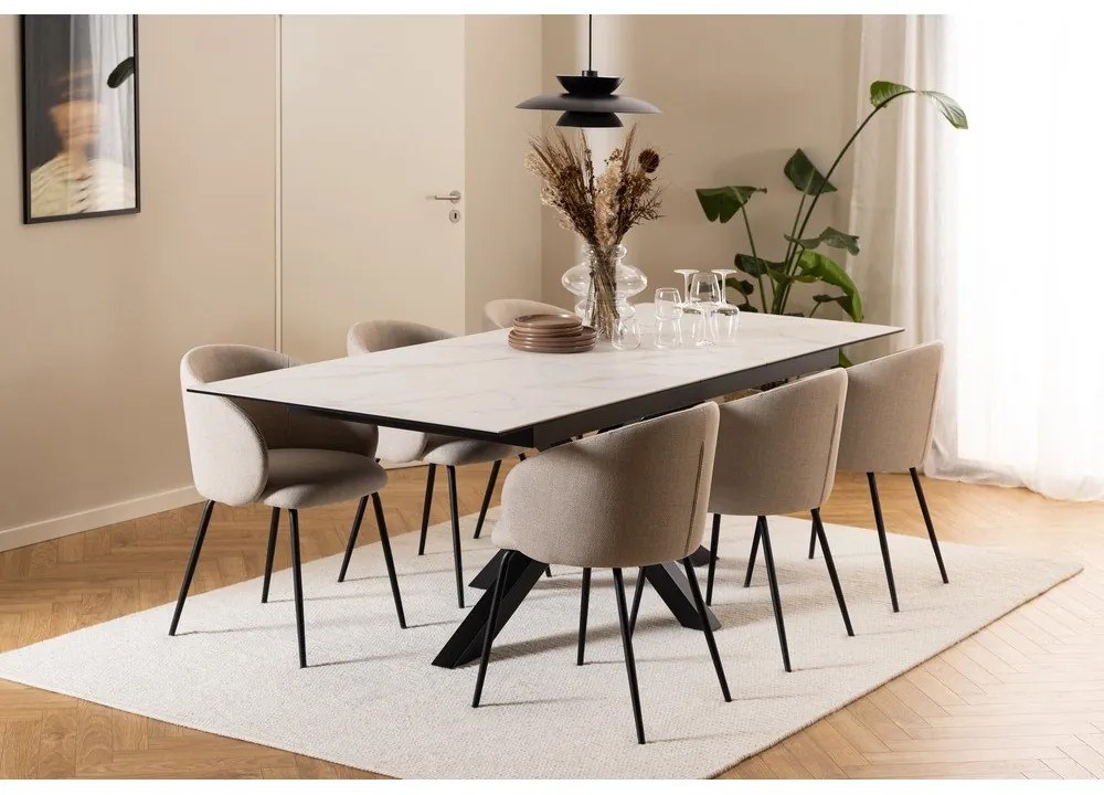 Scaune de dining crem 2 buc. Eleanor – Actona