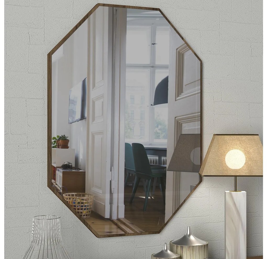 Oglindă decorativă Nubulo 2 (nuc) . 1093613