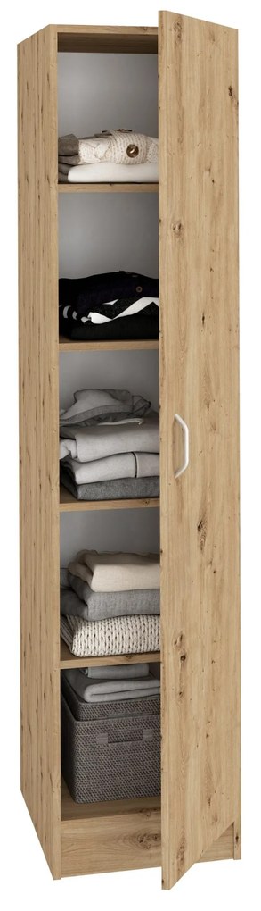 Dulap Remi, O Usa, cu polite, Stejar Artisan, 40 x 51 x 170 cm