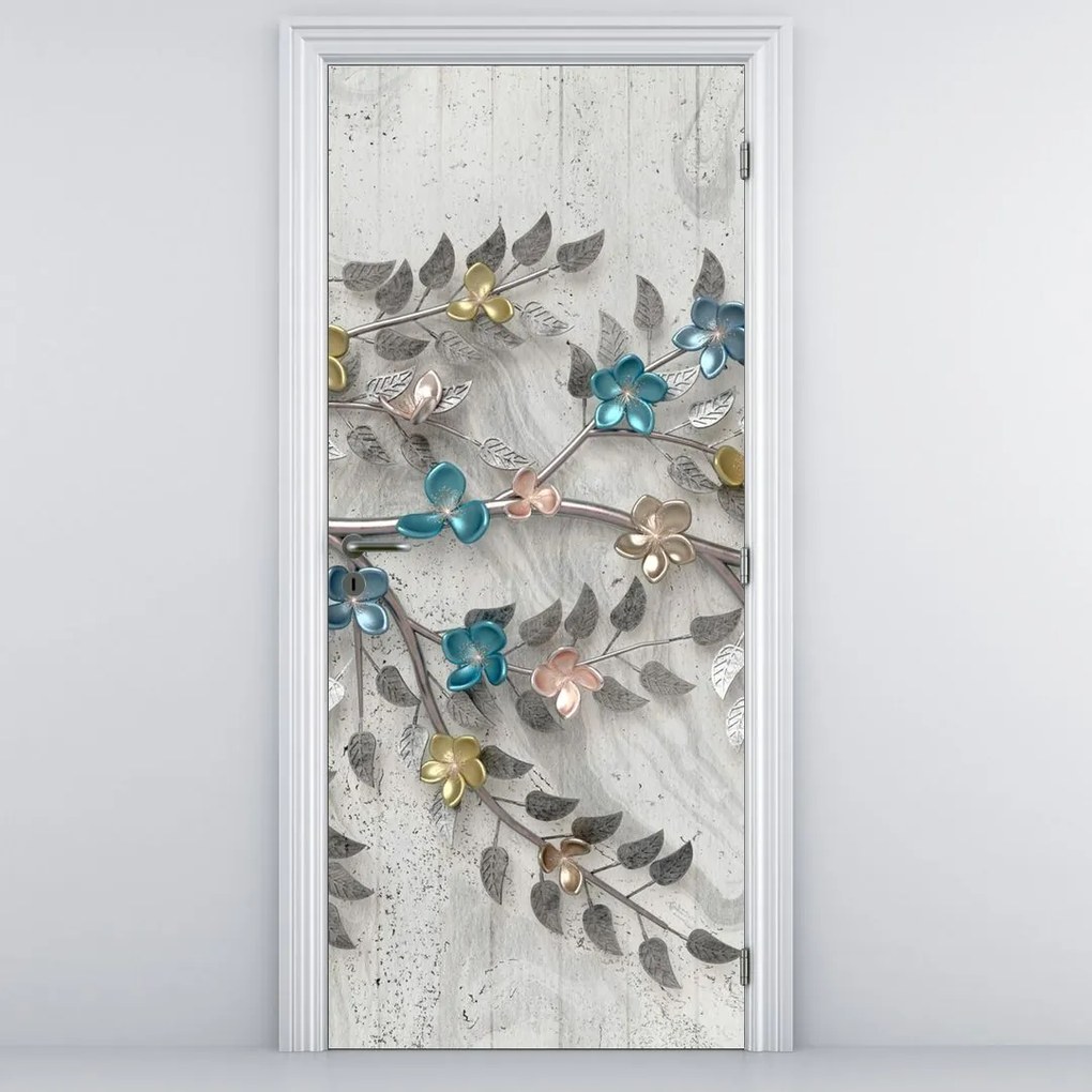 Fototapet pentru ușă - Pe o ramură abstract (95x205cm)