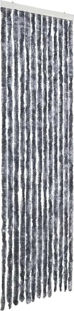 vidaXL Perdea pentru insecte, argintiu, 56x200 cm, Chenille