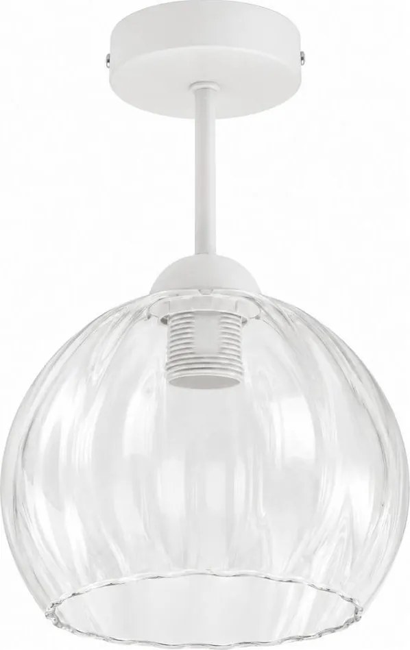 BRILAGI - LED Lustră aplicată de tavan RETRO GLASS 1xE27/60W/230V Ø 25 cm alb/transparent