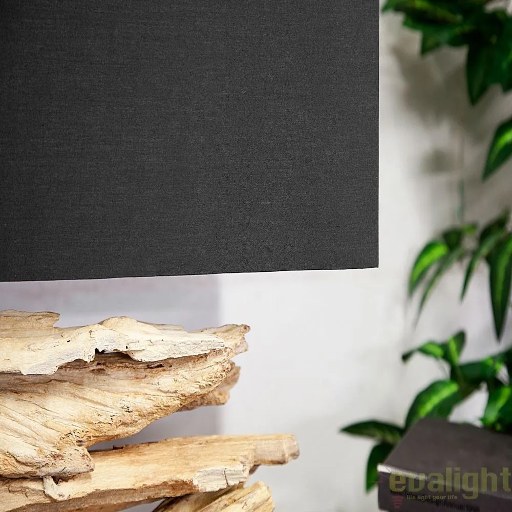 Veioza / Lampa de masa design rustic Riverine negru A-17327 VC
