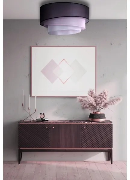 Duolla - Plafonieră TRIO 1xE27/15W/230V d. 45 cm neagră/roz/argintie