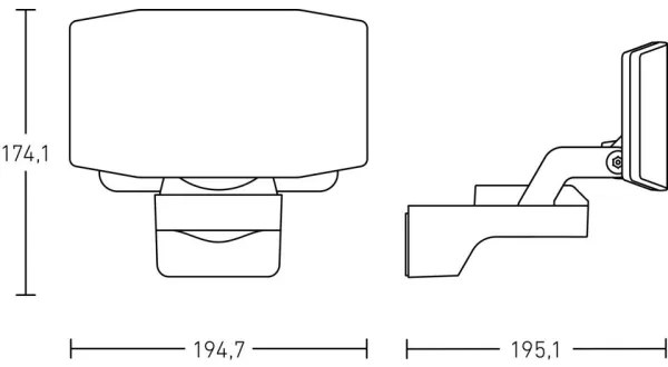 Proiector LED Steinel 090029 LED/13,6W/230V 3000K IP54 negru