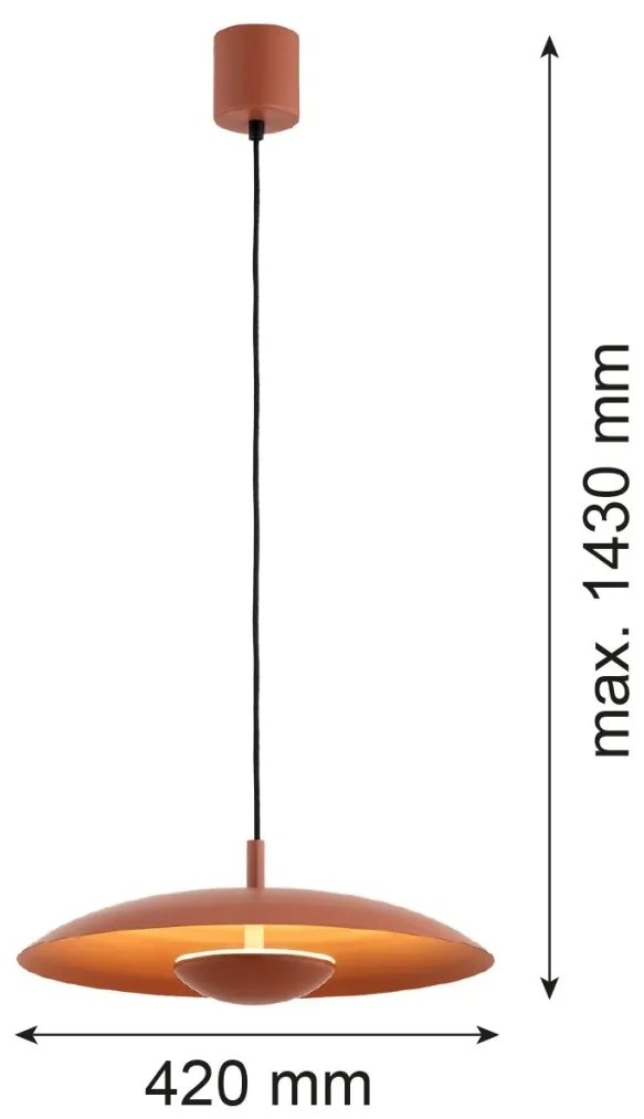 Lustra suspendata LED BOLTON 8870 teracota
