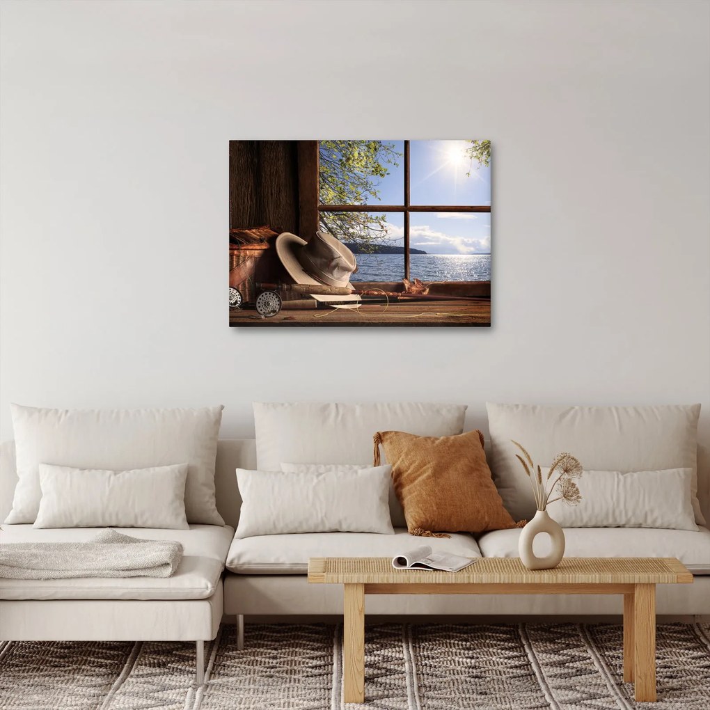 Tablou - Echipament de pescuit (70x50 cm)