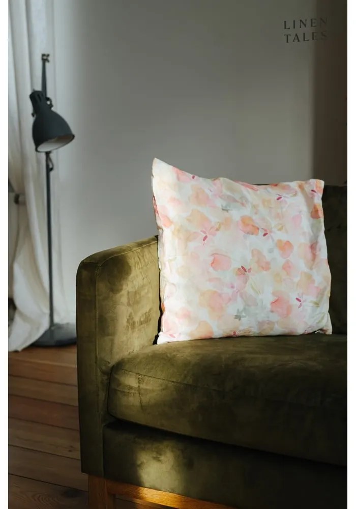 Față de pernă din in 40x40 cm Floral – Linen Tales