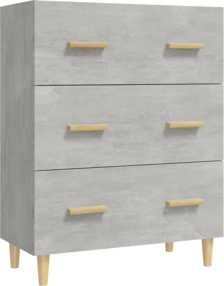 vidaXL Servantă, gri beton, 70x34x90 cm, lemn prelucrat