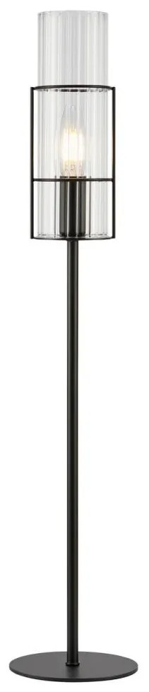 Lampă de masă TUBO 1xE14/40W/230V 65 cm negru/transparent Markslöjd 108556