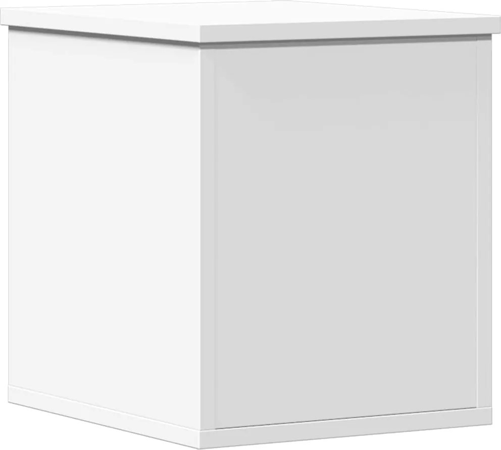 vidaXL Cutie de depozitare, alb, 30x35x35 cm, lemn prelucrat