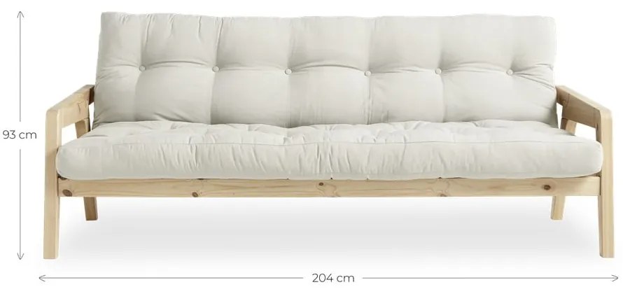 Canapea extensibilă bej 204 cm Grab - Karup Design