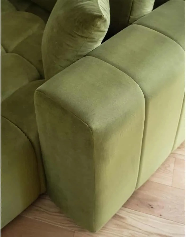 Colțar lemn masiv Formă U Extensibil Bonnie 350x170cm Personalizabil - Flores 05, Dreapta