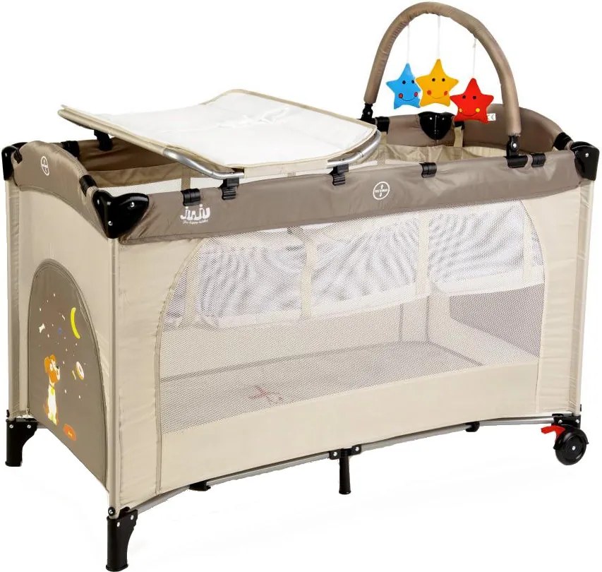 Patut pliant 2 nivele Juju Sleepy Baby Sweet Dreams