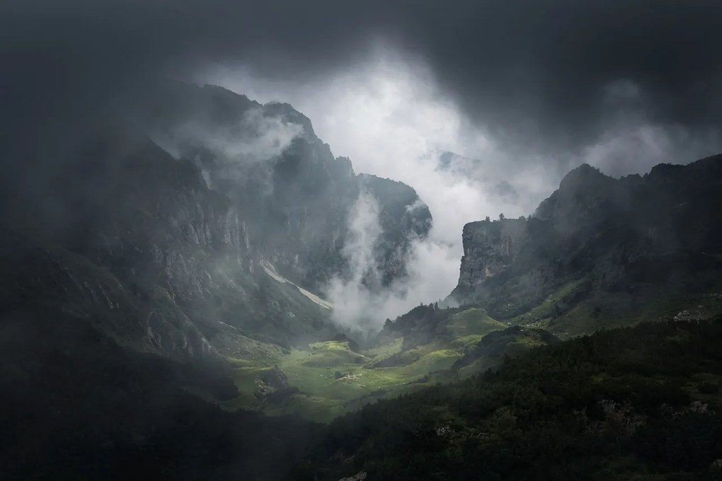 Fototapet, Foggy Valley, Rebel Walls