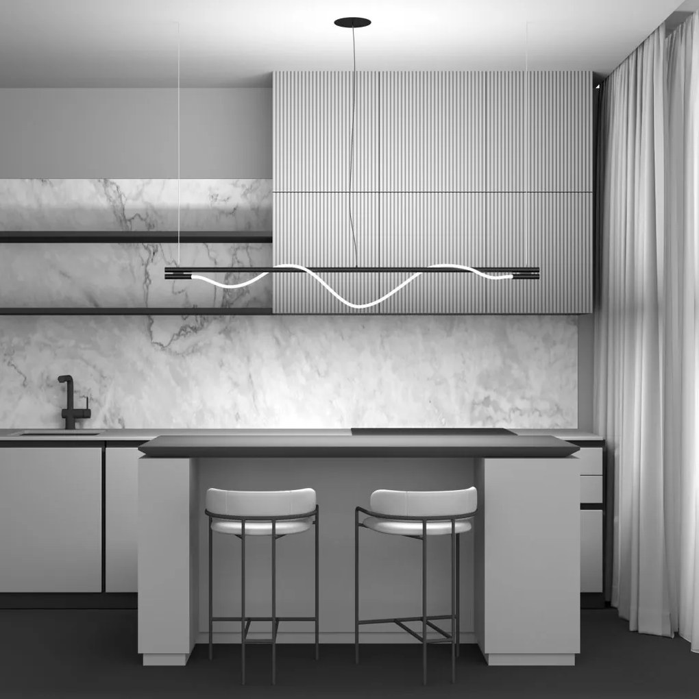 Lustra LED design modern Tau auriu