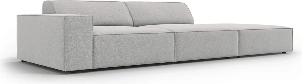 Canapea 3 locuri cotiera dreapta, Jodie, Micadoni Home, BL, 262x102x70 cm, poliester, gri deschis