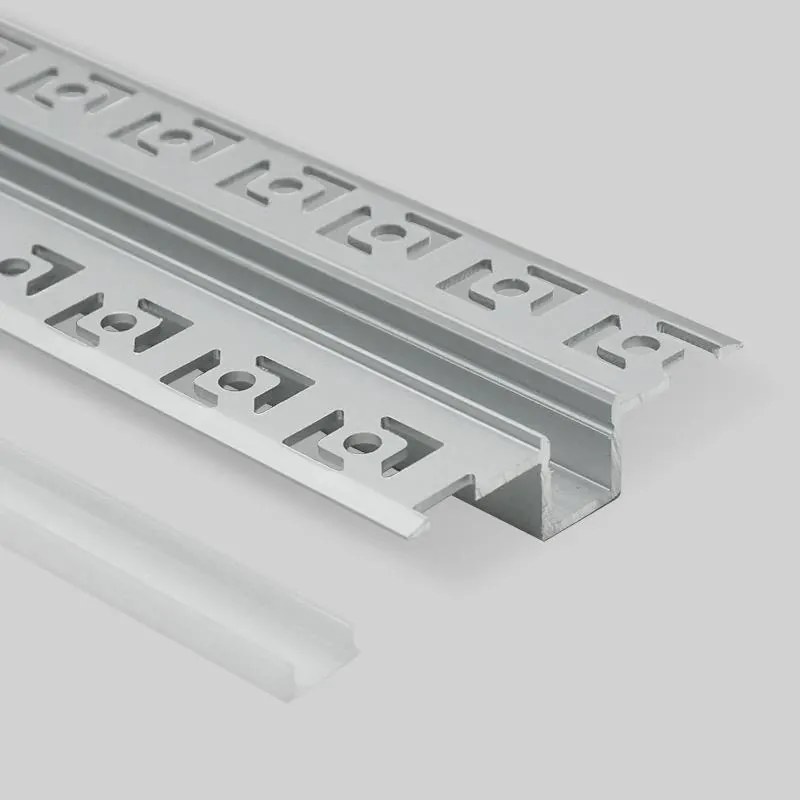 Profil LED Aluminiu Incastrat – Finisaj Glet, 2m, 1,5 cm