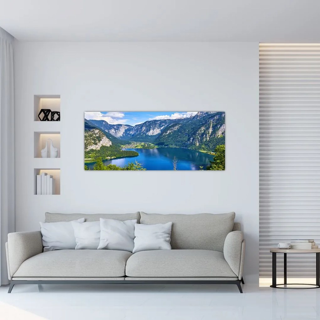 Tablou - Lacul Hallstatt, Hallstatt, Austria (120x50 cm)