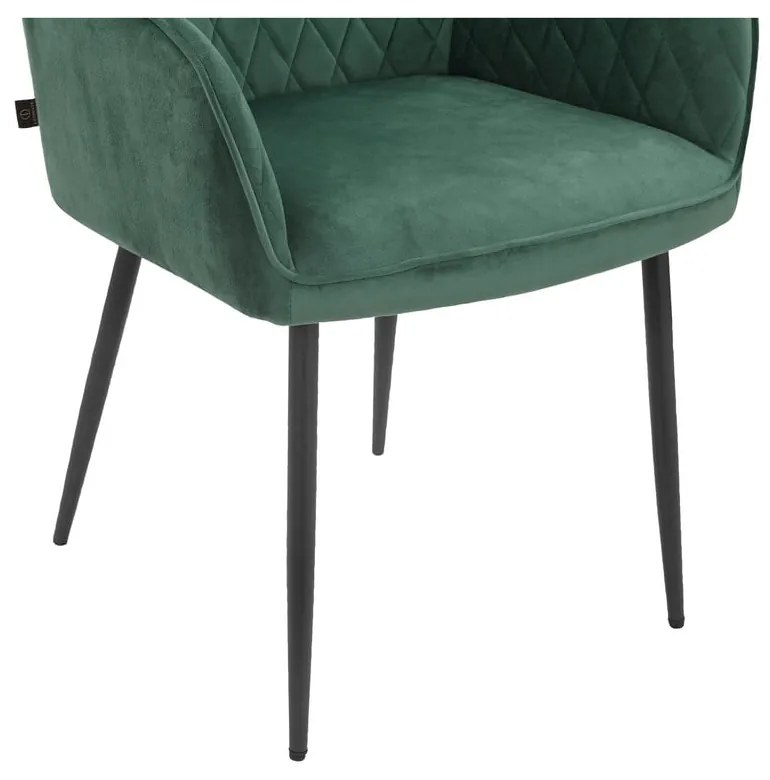 Set de scaune de sufragerie verde 2 buc. tapițat Elvira – Støraa