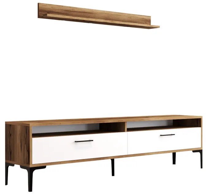 Comoda TV Istanbul - Walnut, Alb