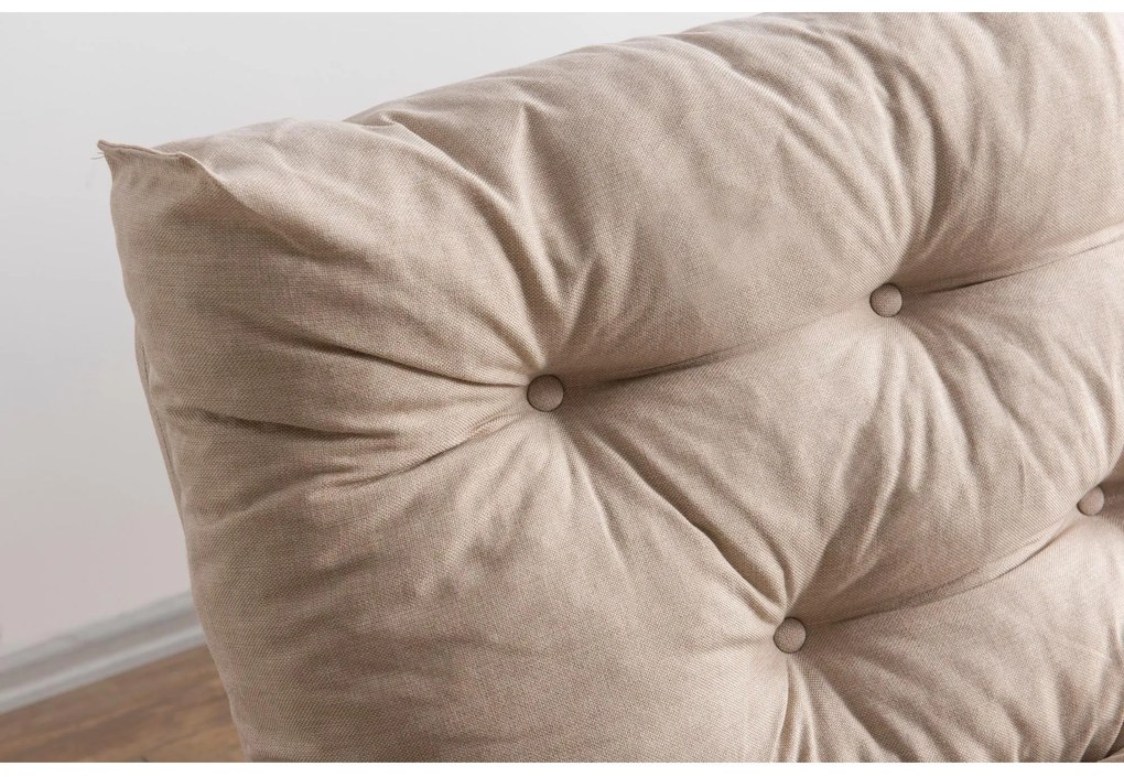 Canapea extensibilă Sakotta (Crem + Lemn). 1107026