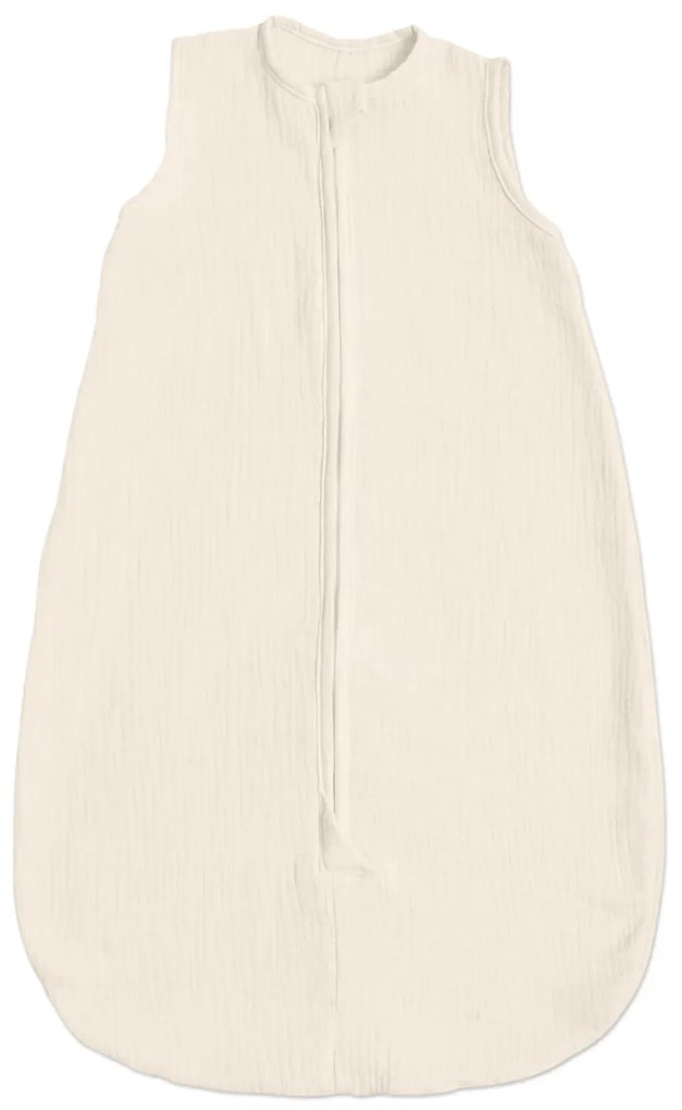 RESIGILAT Sac de dormit de vara pentru copii din muselina dubla 0-6 luni Kidizi ivory, bumbac 100%, 0.3 tog