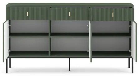 Comodă SUE verde/neagră