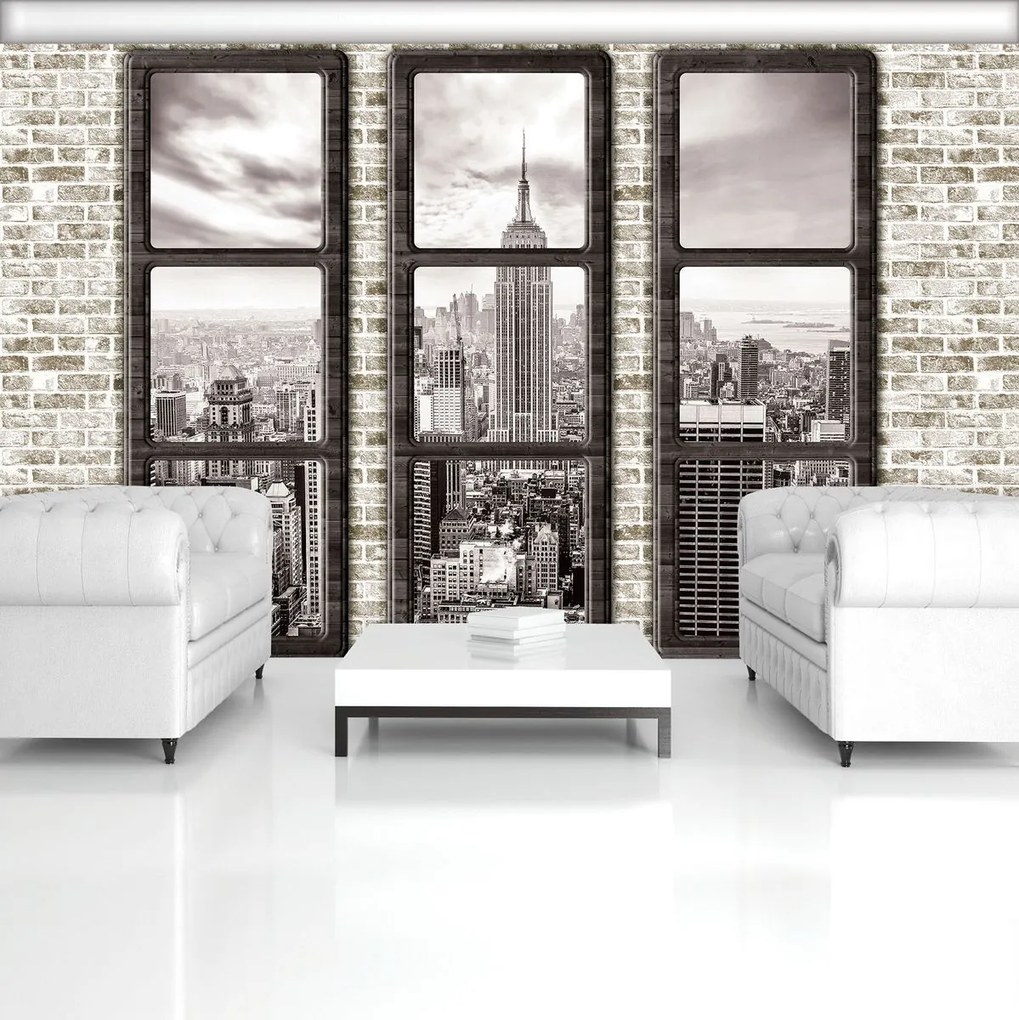 Fototapet - New York - privire din geam (254x184 cm)