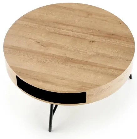 Măsuță de cafea CAMILA 41x80 cm stejar auriu/negru