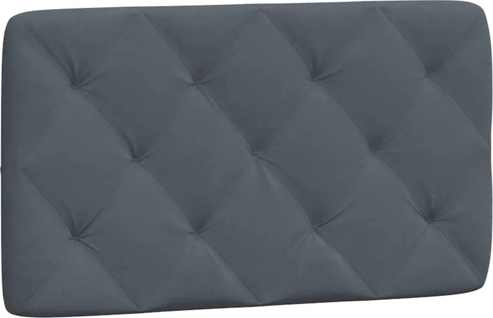 vidaXL Pernă tăblie de pat, gri închis, 80 cm, catifea