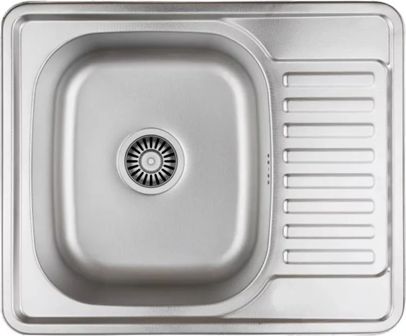 Chiuveta inox incastrata Quadron Pop Kevin 116 inox 58x48 cm