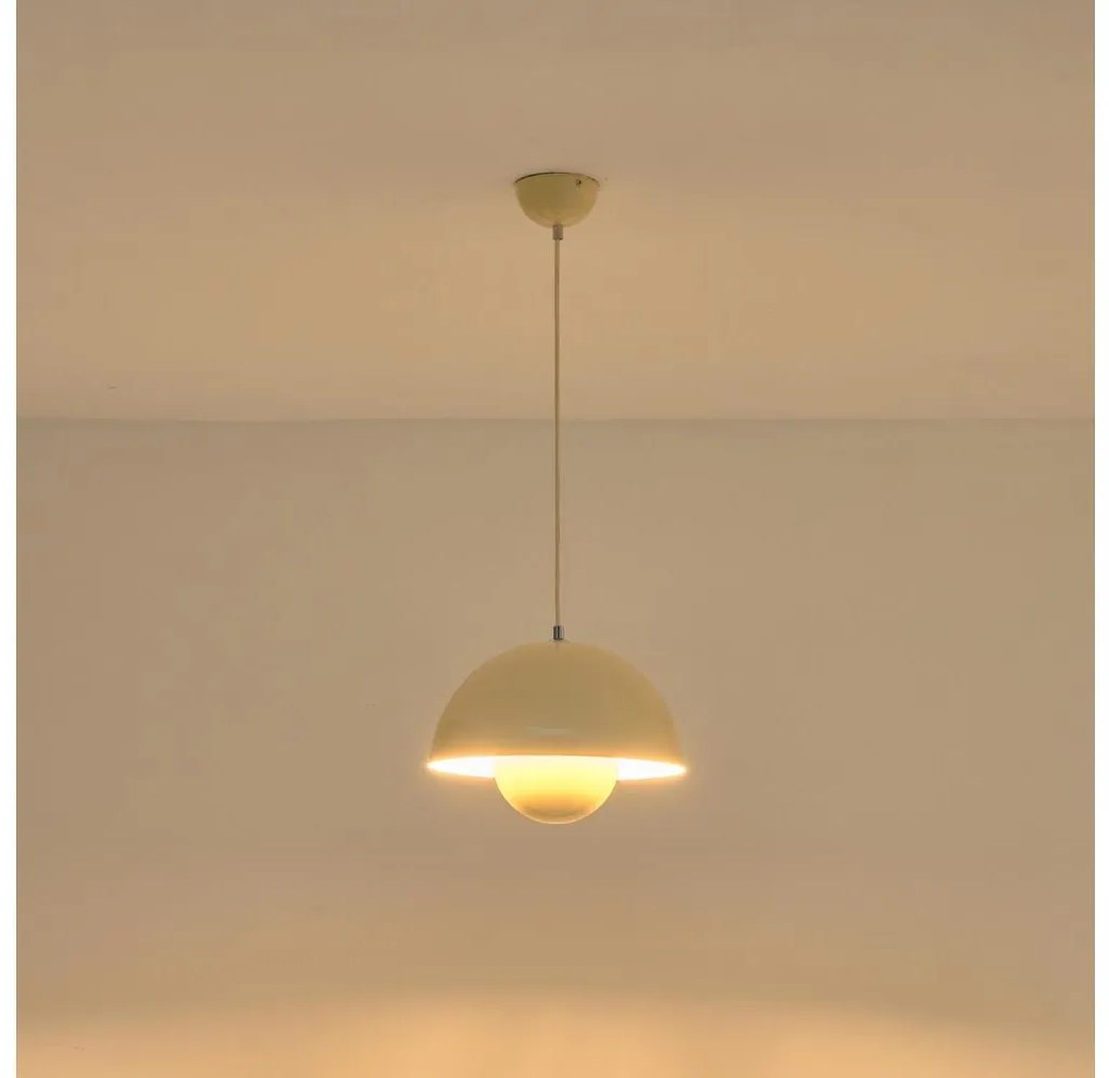 Lustră pe cablu 1xE27/15W/230V crem