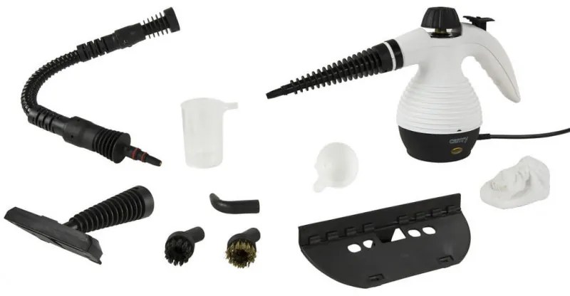 Dispozitiv curatare cu aburi Camry CR 7021, 1050 W, 350 ml, 3,5 bar, Alb/Negru