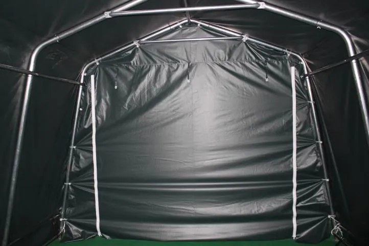 Adăpost din prelată 3,3×4,8 m (16 m²) – PVC 550 g/m²
