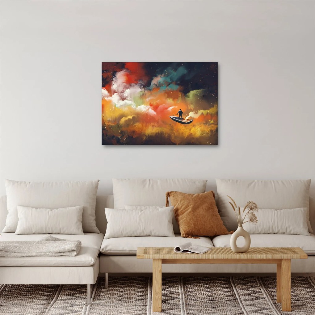 Tablou - Om navigând prin spațiu (70x50 cm)