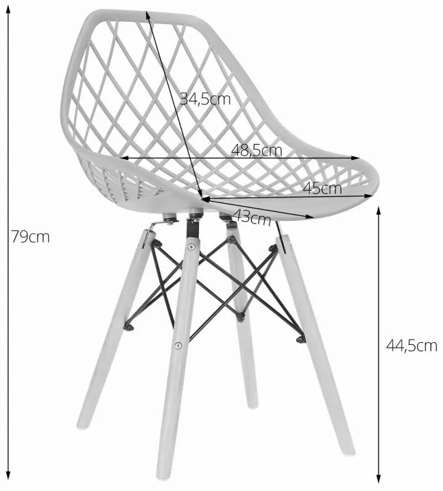 Set de sufragerie alb-negru 1+4, masă OSLO 100x100cm și scaune ROTEN